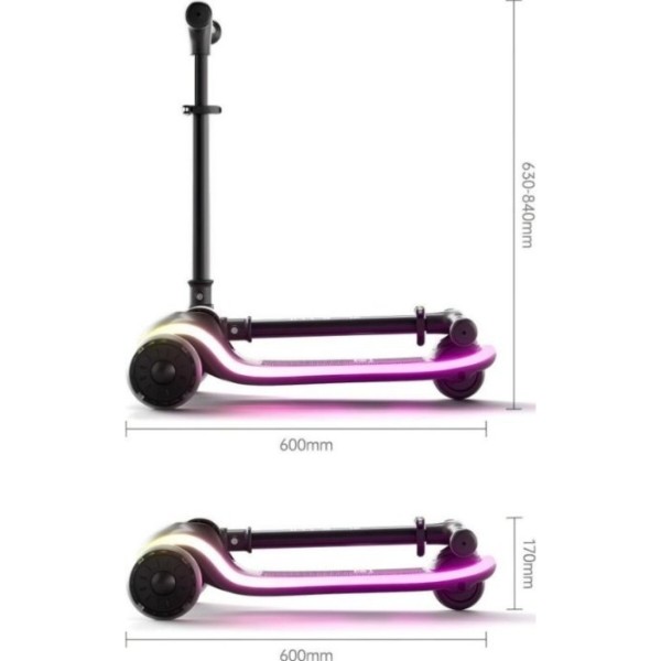 Фото - Триколісний самокат Kidilo LED Lights Purple (001012782977)